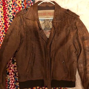 Vintage distressed Bomber